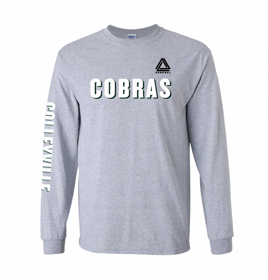 COBRAS LS Team Tee in Grey Htr