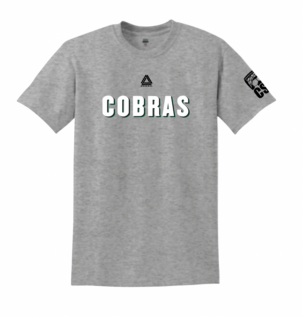 COBRAS Team Tee in Grey Htr