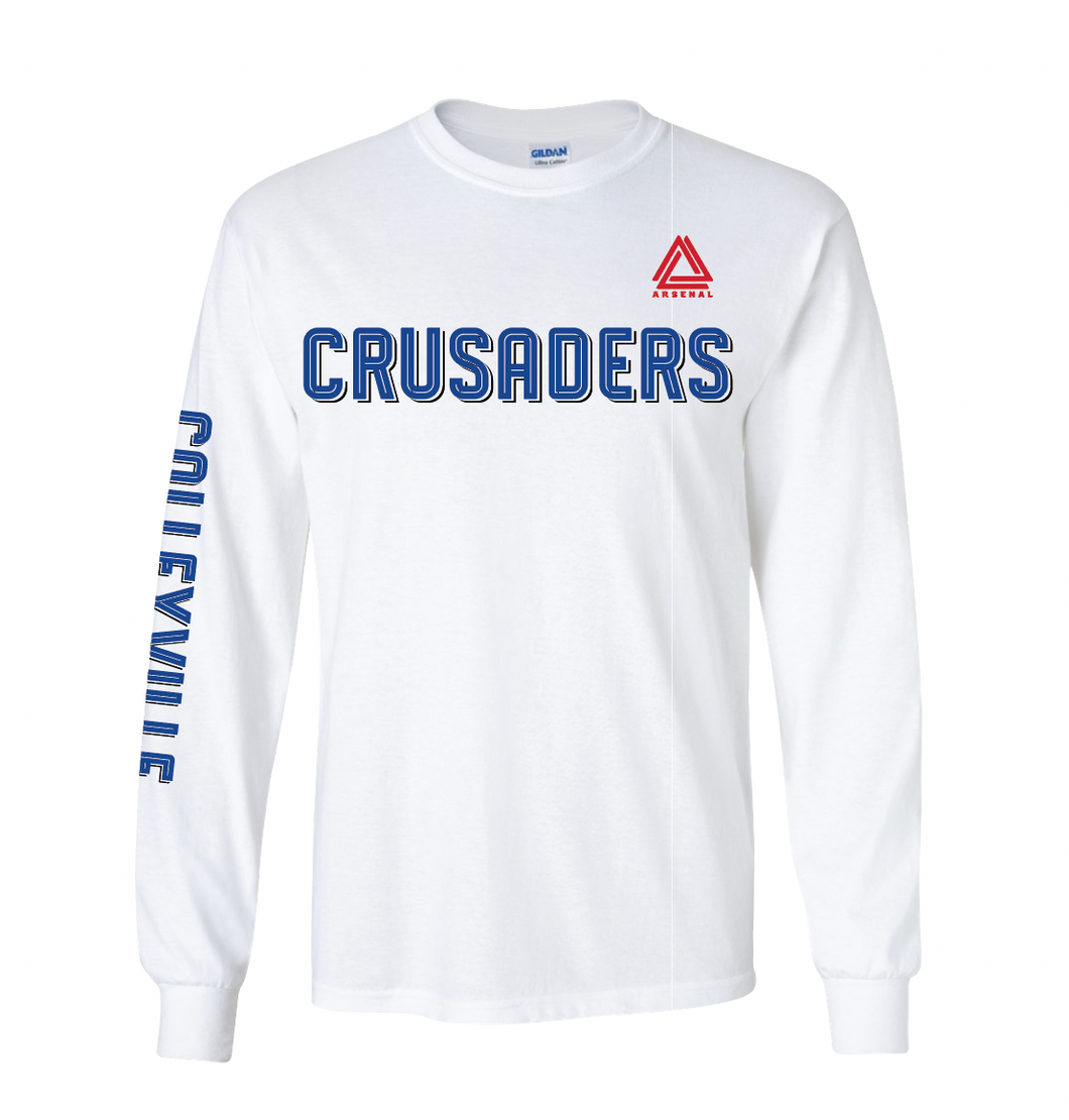 CRUSADERS LS Team Tee in White