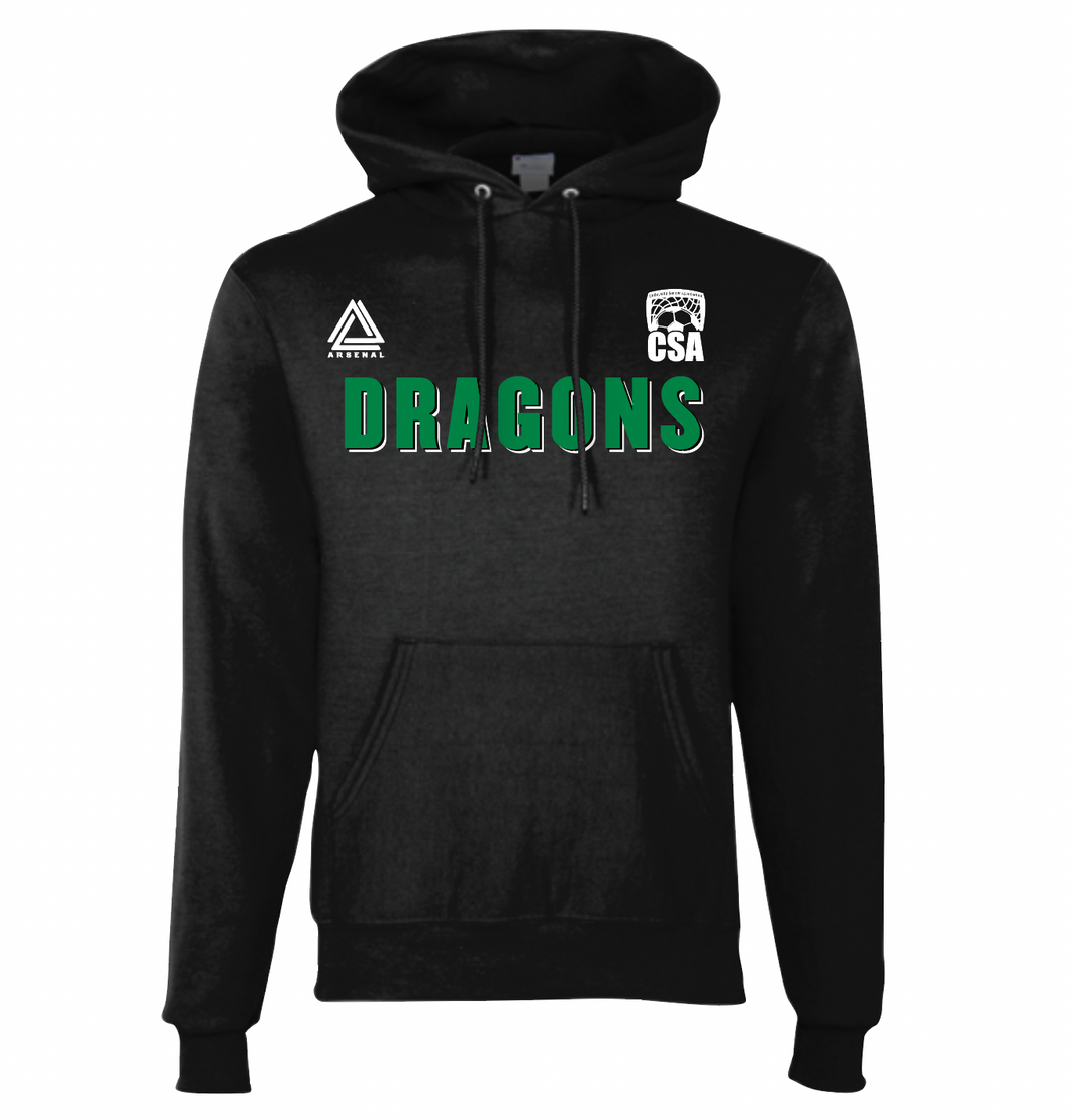 DRAGONS Pullover Hoodie in Black