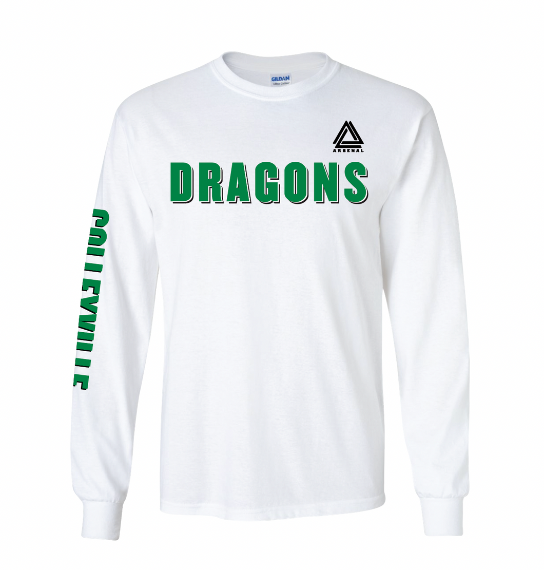 DRAGONS LS Team Tee in White