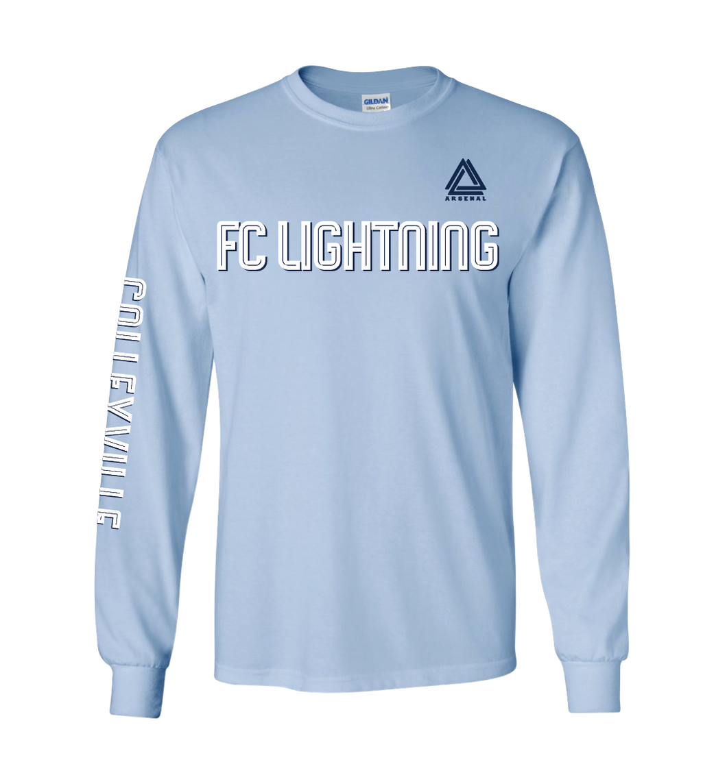 FC LIGHTNING LS Team Tee in Light Blue