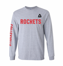 Load image into Gallery viewer, ROCKETS LS Team Tee in Grey Htr
