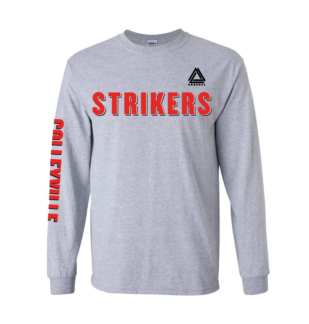 STRIKERS LS Team Tee in Grey Htr