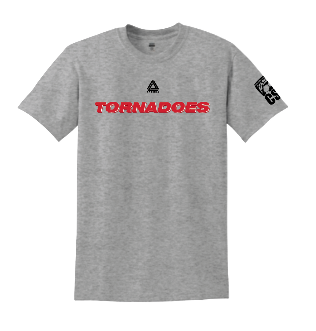 TORNADOES Team Tee in Grey Htr