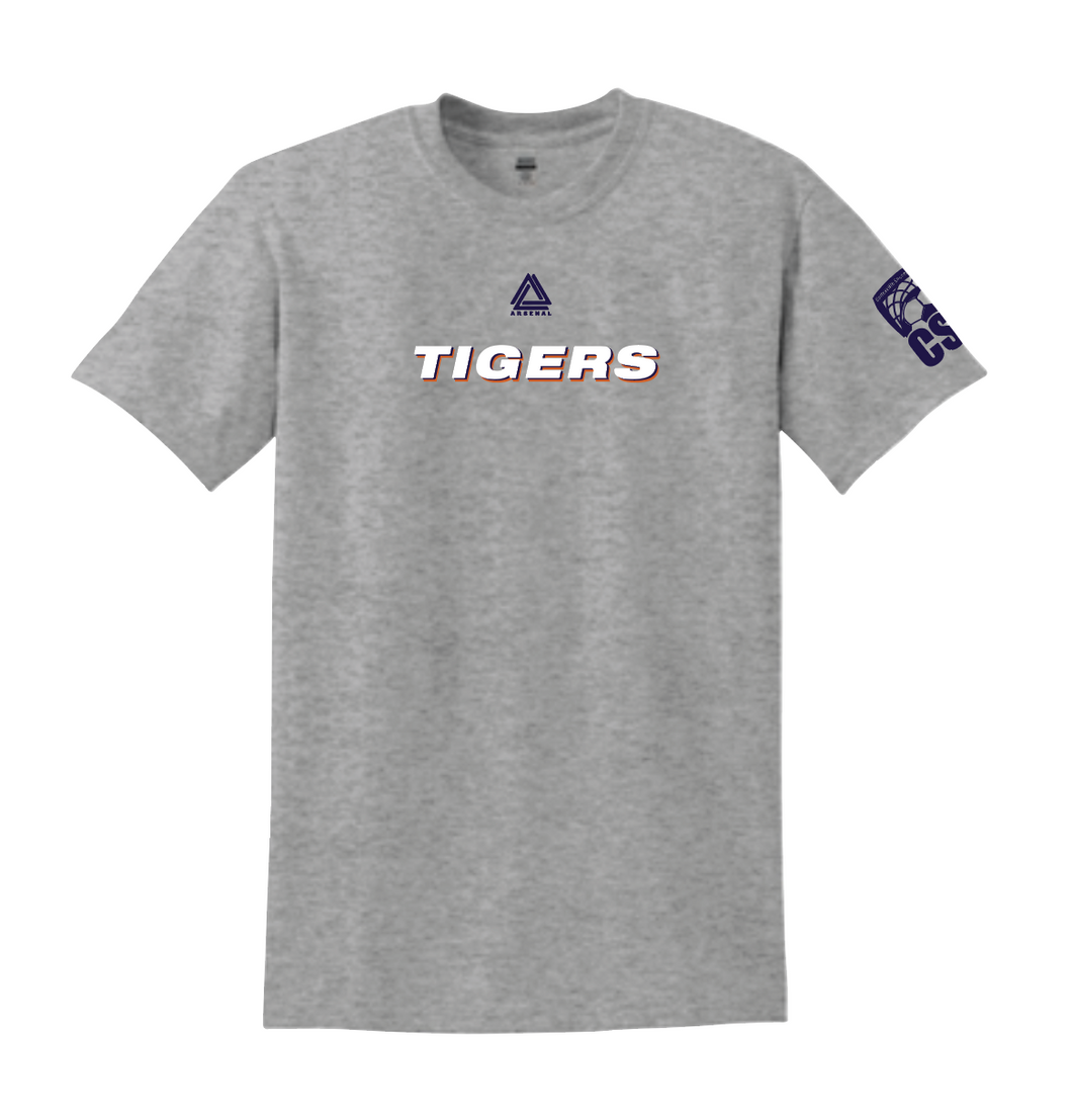 TIGERS Team Tee in Grey Htr