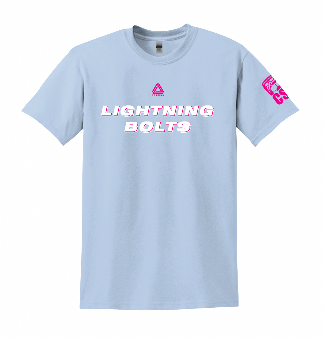 LIGHTNING BOLTS Team Tee in Light Blue