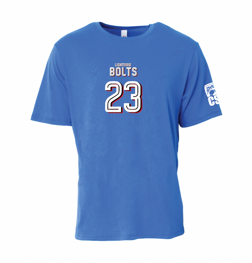 BOLTS DriFit SS Tee in Blue