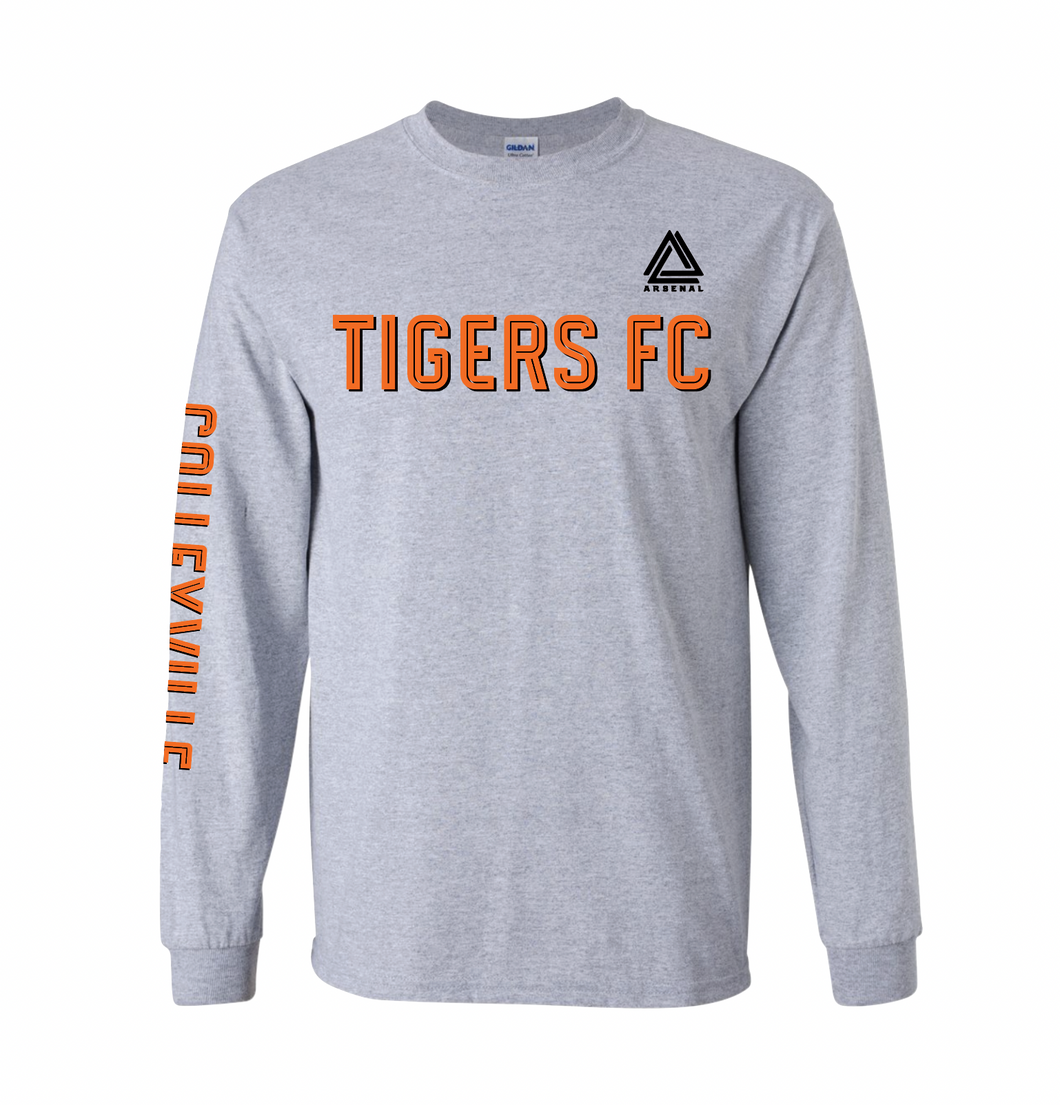 TIGERS FC LS Team Tee in Grey Htr