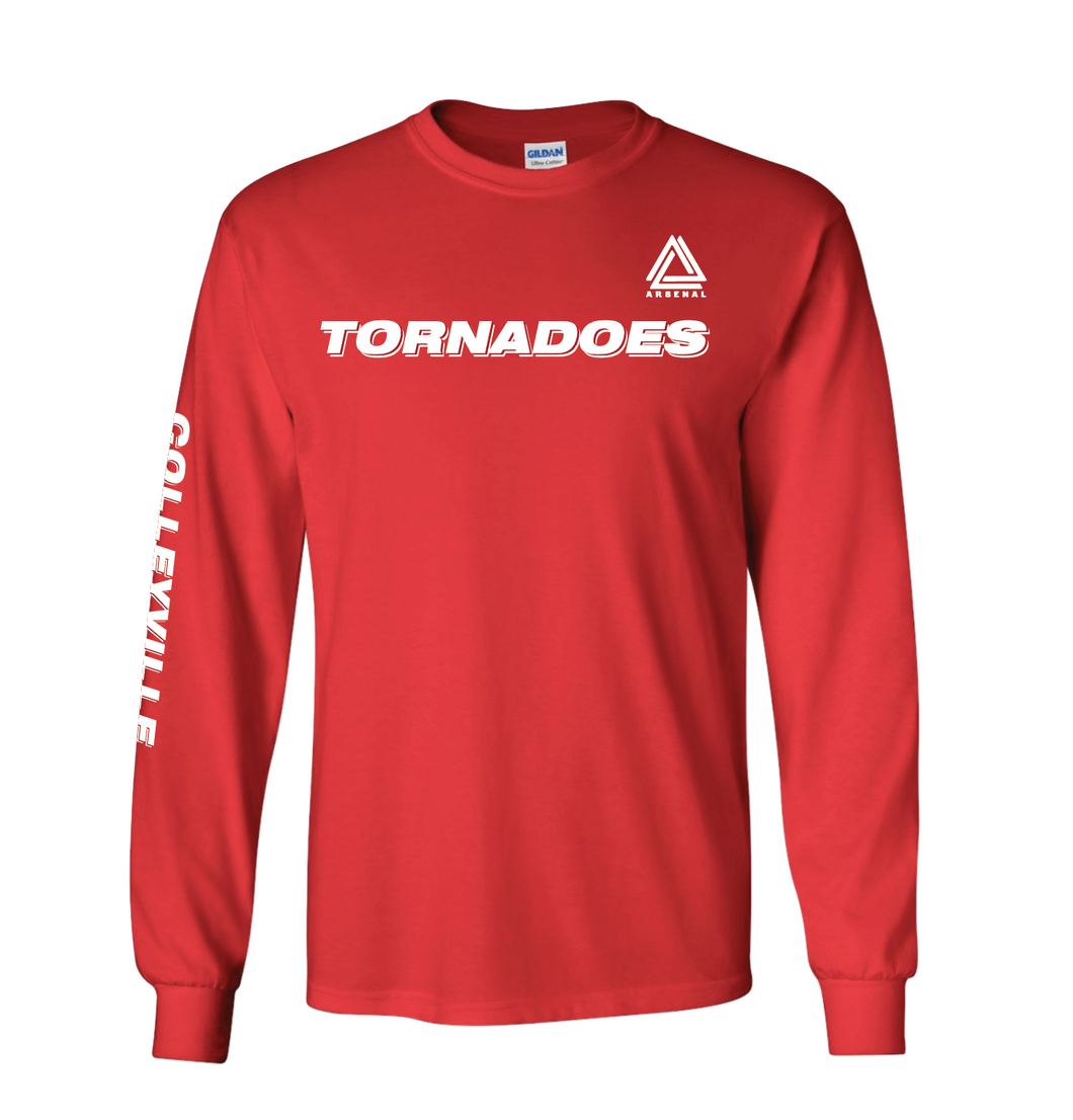 TORNADOES LS Team Tee in Red