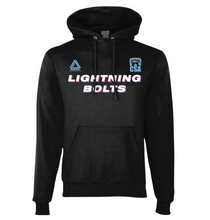 Load image into Gallery viewer, LIGHTNING BOLTS Pullover Hoodie in Black
