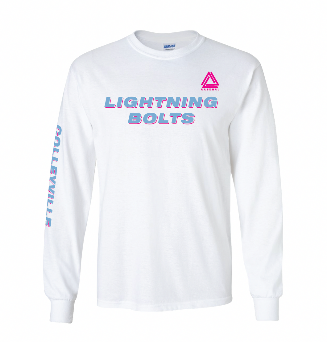 LIGHTNING BOLTS LS Team Tee in White