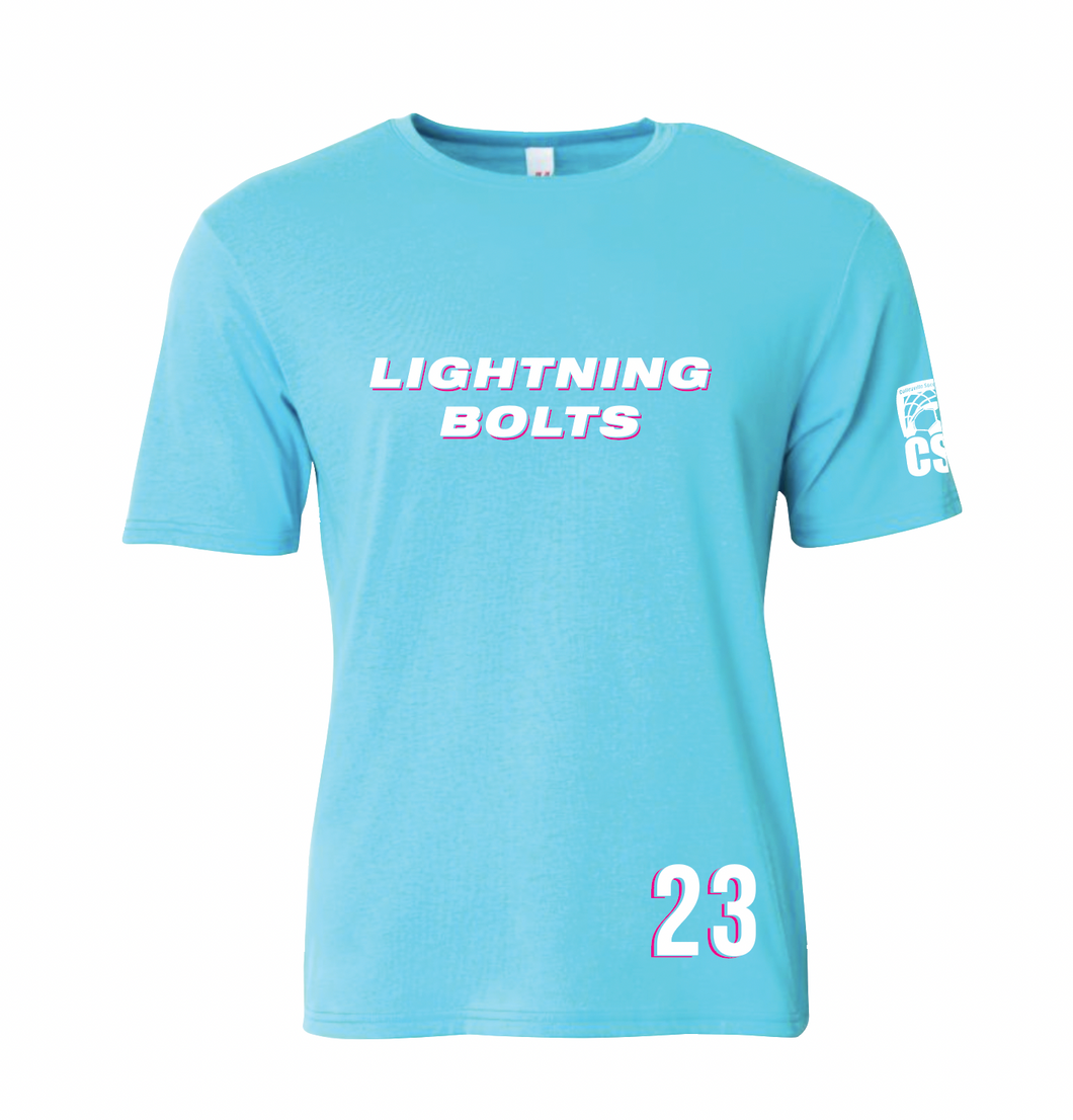 LIGHTNING BOLTS DriFit SS Tee in Light Blue