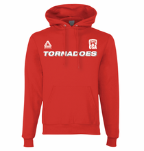 Load image into Gallery viewer, TORNADOES Pullover Hoodie in Red
