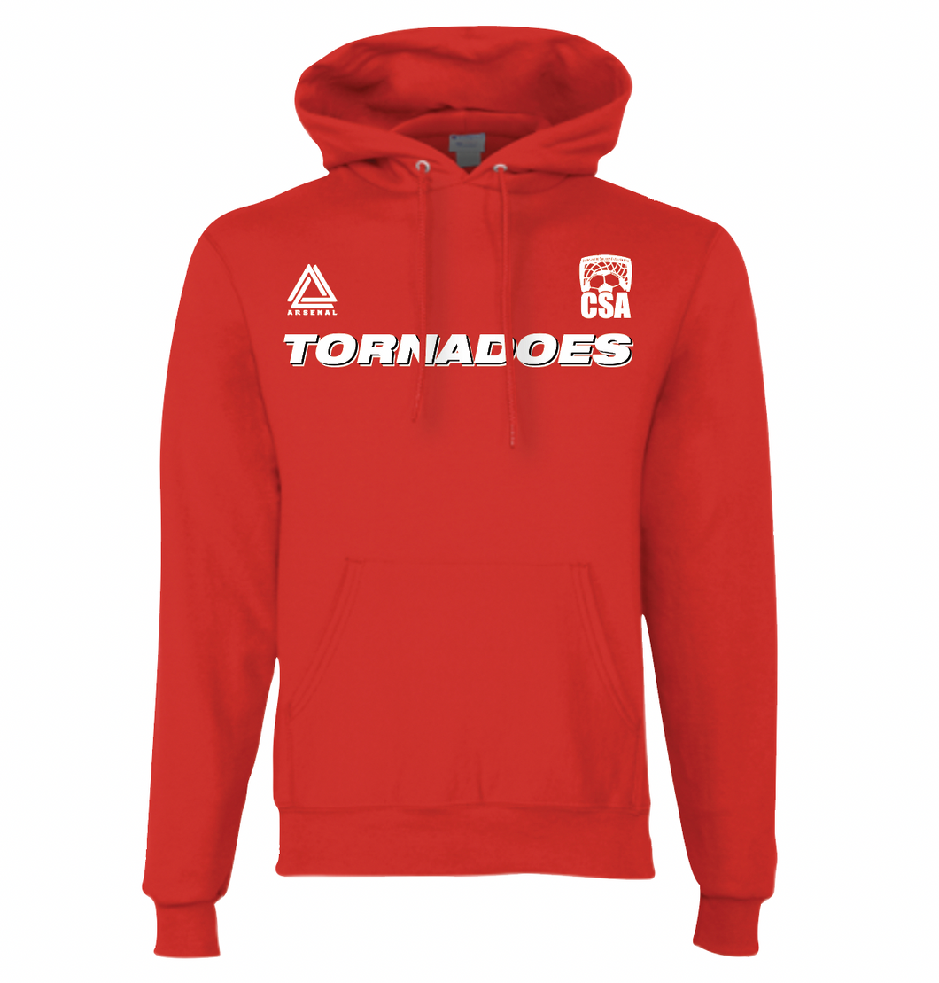 TORNADOES Pullover Hoodie in Red