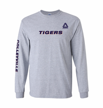 Load image into Gallery viewer, TIGERS LS Team Tee in Grey Htr
