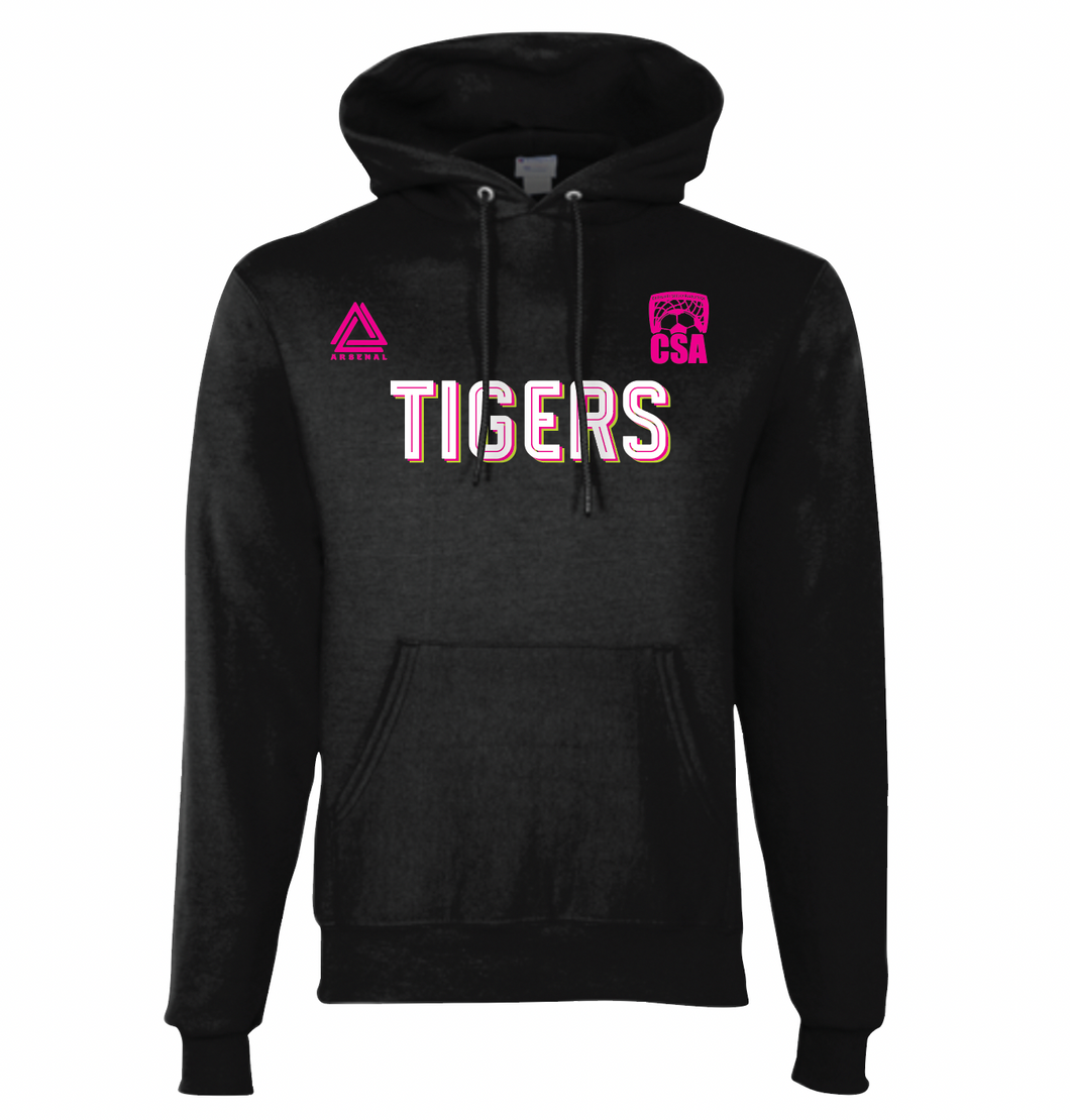 TIGERS Pullover Hoodie in Black