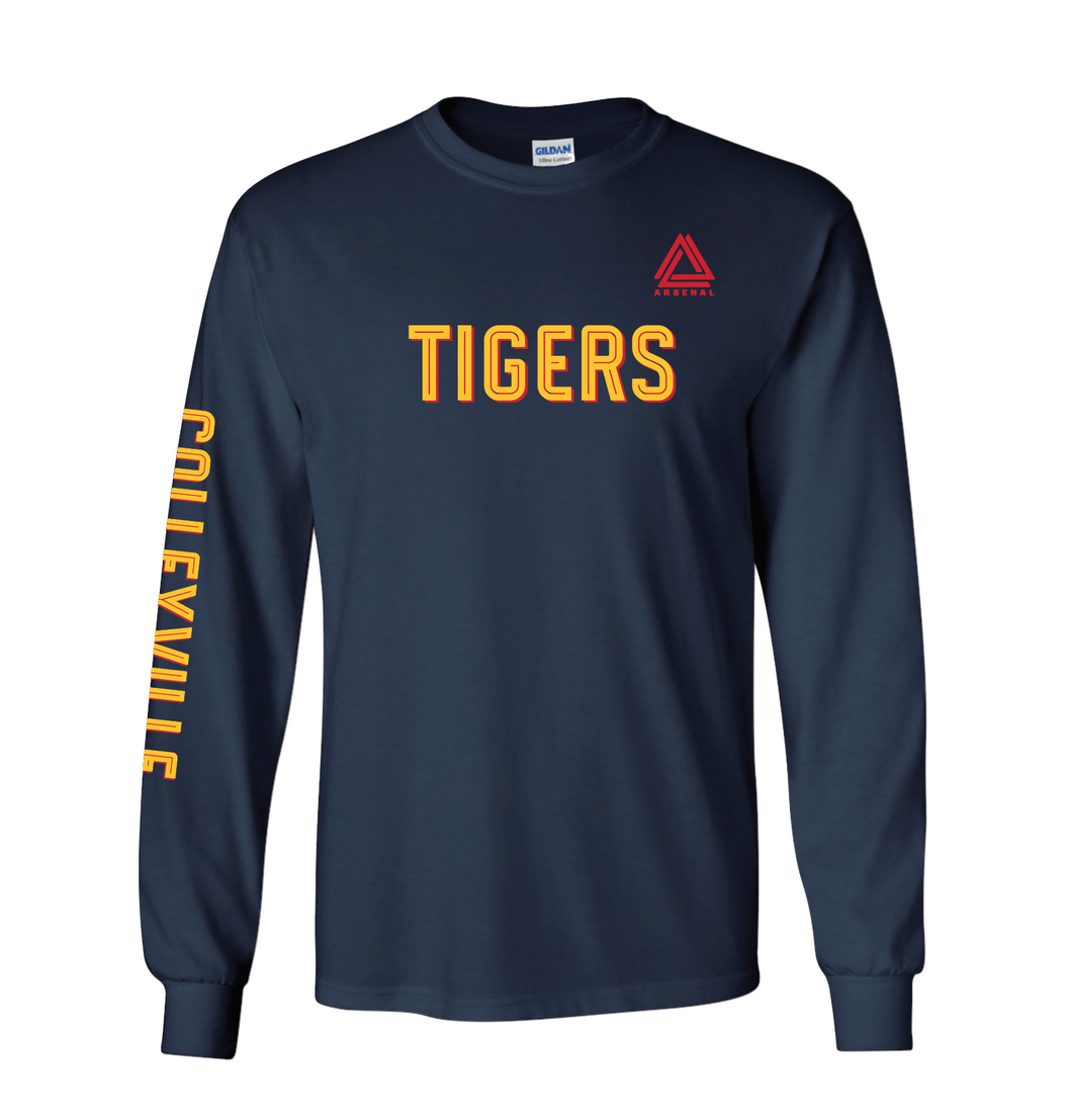 TIGERS LS Team Tee in Navy